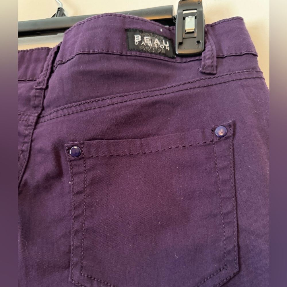 3/$20 Beau Dawson Women’s Purple Relaxed Fit Tapered Skinny Jeans NWT - Size 10P - Picture 8 of 10